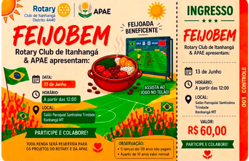 Itanhangá: FEIJOBEM acontece neste sábado com feijoada, música ao vivo e ação beneficente