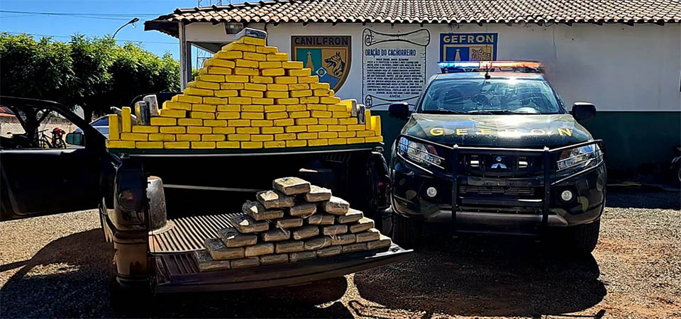 Gefron apreende 133 tabletes de entorpecentes; prejuízo ao crime é de R$ 2,8 milhões