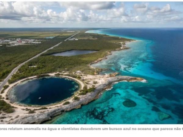 Pescadores relatam anomalia na água e cientistas descobrem um buraco azul no oceano que parece não ter fundo