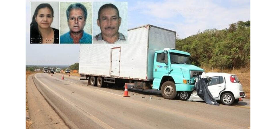 Quatro funcionários de empreiteira morrem após capotamento de caminhão