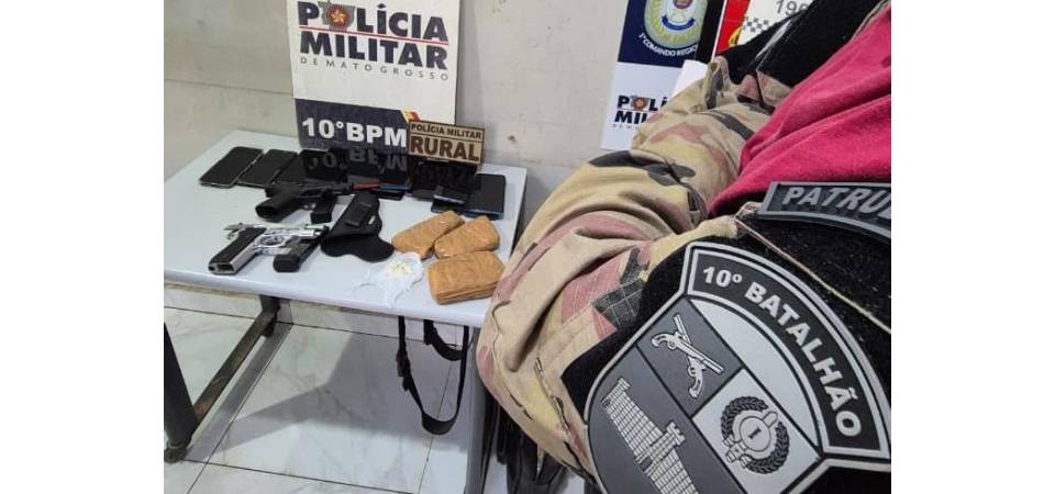 Patrulha Rural apreende armas de fogo, drogas e desarticula quadrilha de estelionato