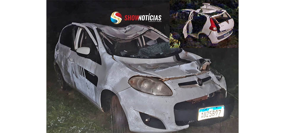 Carro cai de ponte, dois morrem e motorista fica ferido