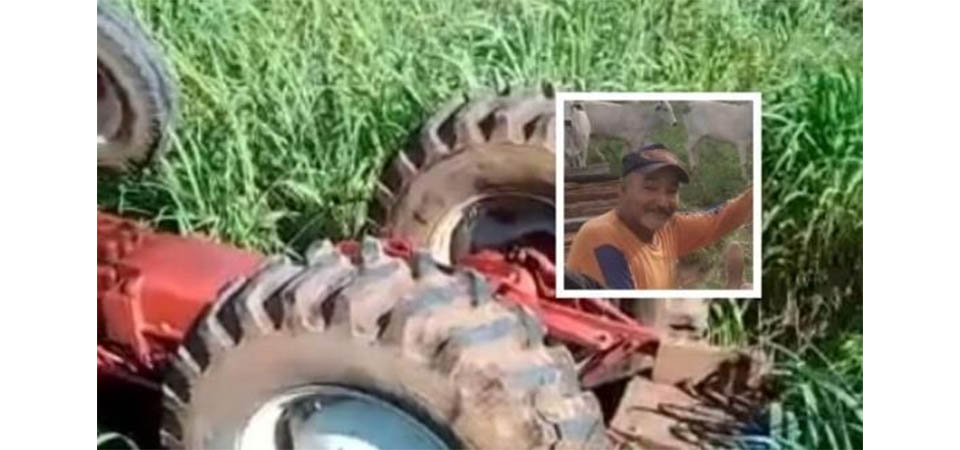 Trabalhador rural morre após ser esmagado por trator