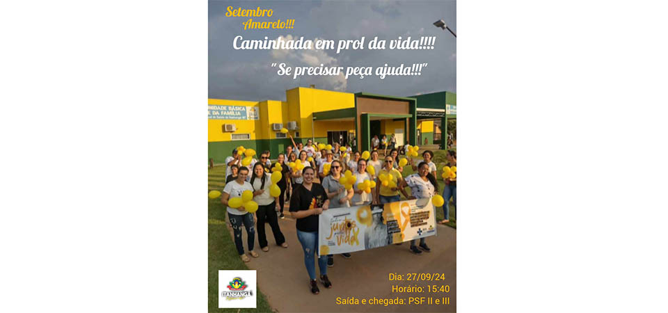 Itanhangá: Secretaria de Saúde desenvolve ações integradas sobre setembro amarelo
