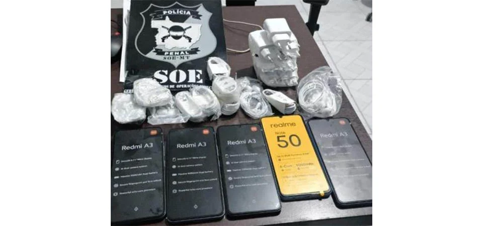 Polícia de MT remove 2.114 celulares em unidades prisionais no período de 6 meses