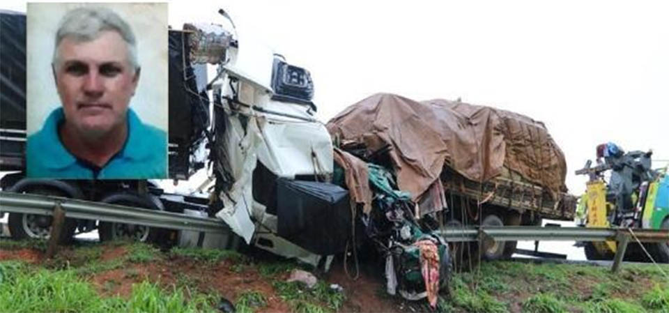 Caminhoneiro morre em grave acidente entre dois veículos de carga na BR-163