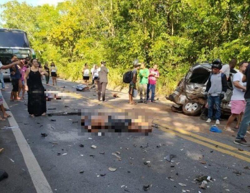 Quatro morrem em acidente após ultrapassagem indevida