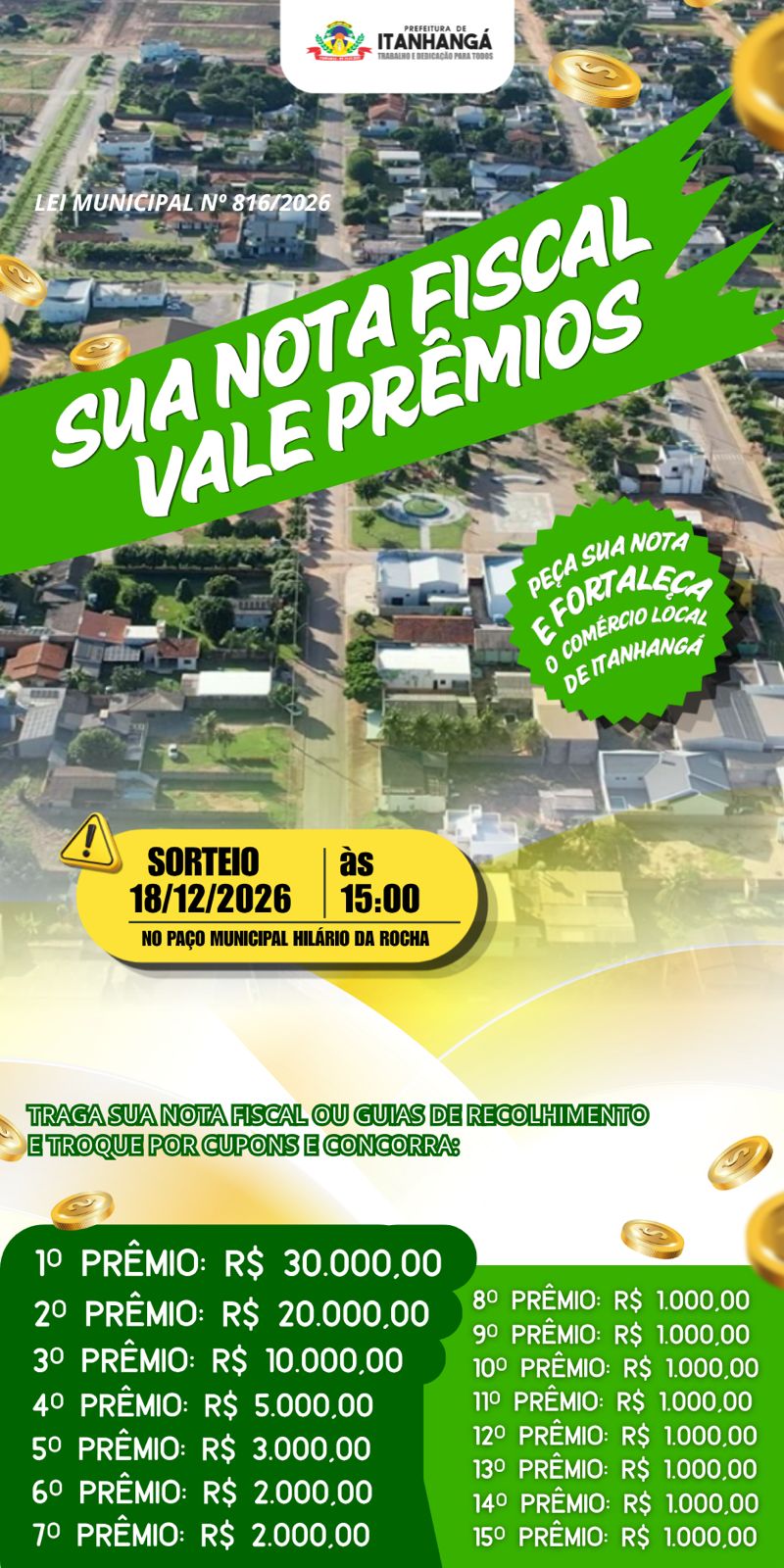 Nota premiada notícia