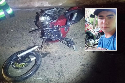 Motociclista de 19 anos morre após se envolver em acidente com carro