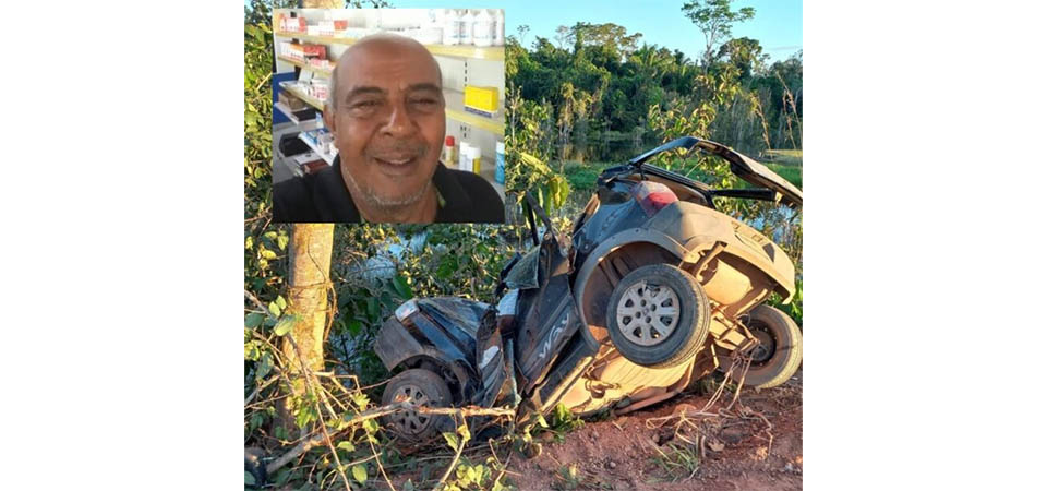 Motorista morre após carro sair de pista e bater em árvore