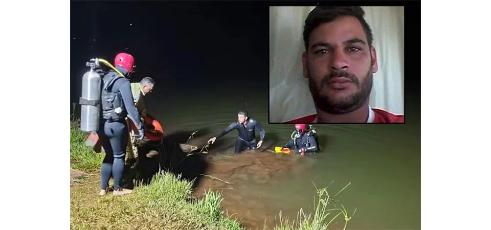 Pai morre e criança anda 3 km no escuro para pedir ajuda após carro cair em represa