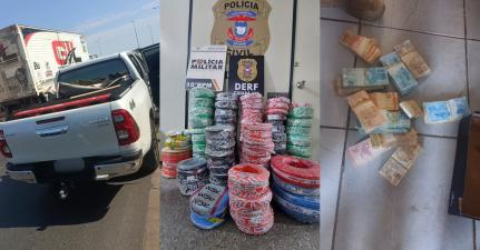10 criminosos invadem empresa e roubam R$ 200 mil em fios de cobre