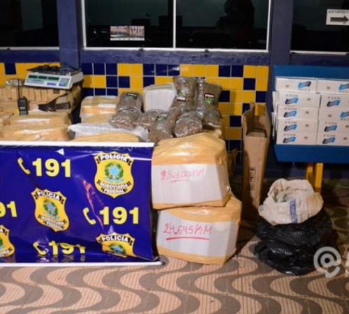 PRF apreende mais de 850 quilos de drogas na região