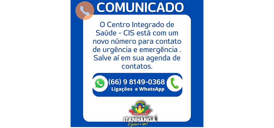 Itanhangá: CIS tem novo número de telefone para urgências e emergências