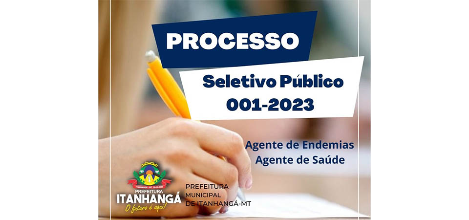 Itanhangá: Inscrições para o teste seletivo da Prefeitura vão até dia 14/01
