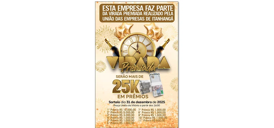 Itanhangá: Comércio lança promoção “Virada Premiada” com mais de R$ 25 mil em prêmios