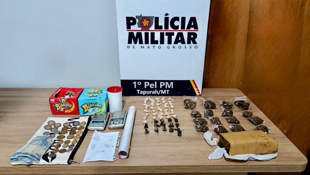 Tapurah: Polícia Militar prende mulher e apreende adolescente por tráfico de drogas