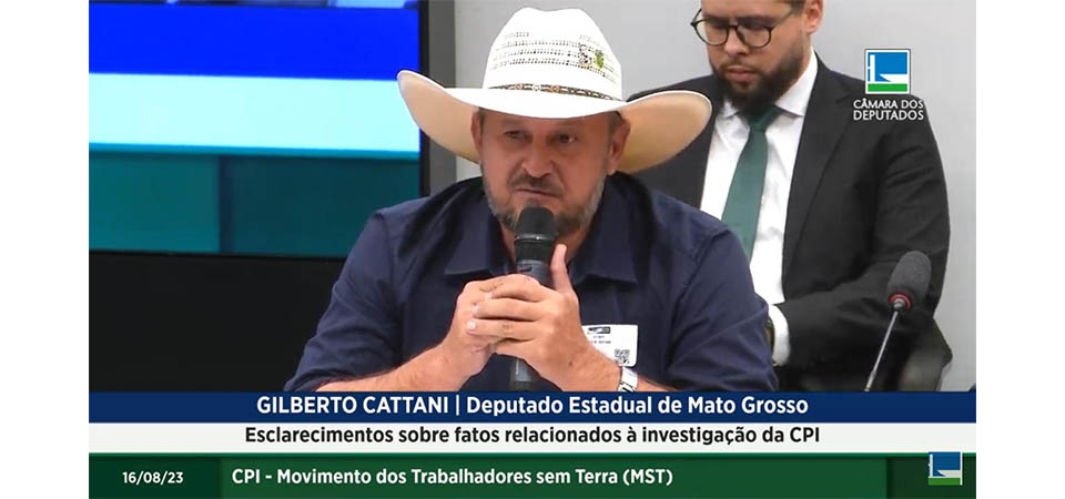 Itanhangá: Cattani denuncia acampamento da “horta” na CPI do MST. Vídeo