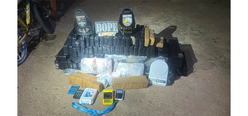 Polícia Militar prende homem e apreende 100 quilos de entorpecentes