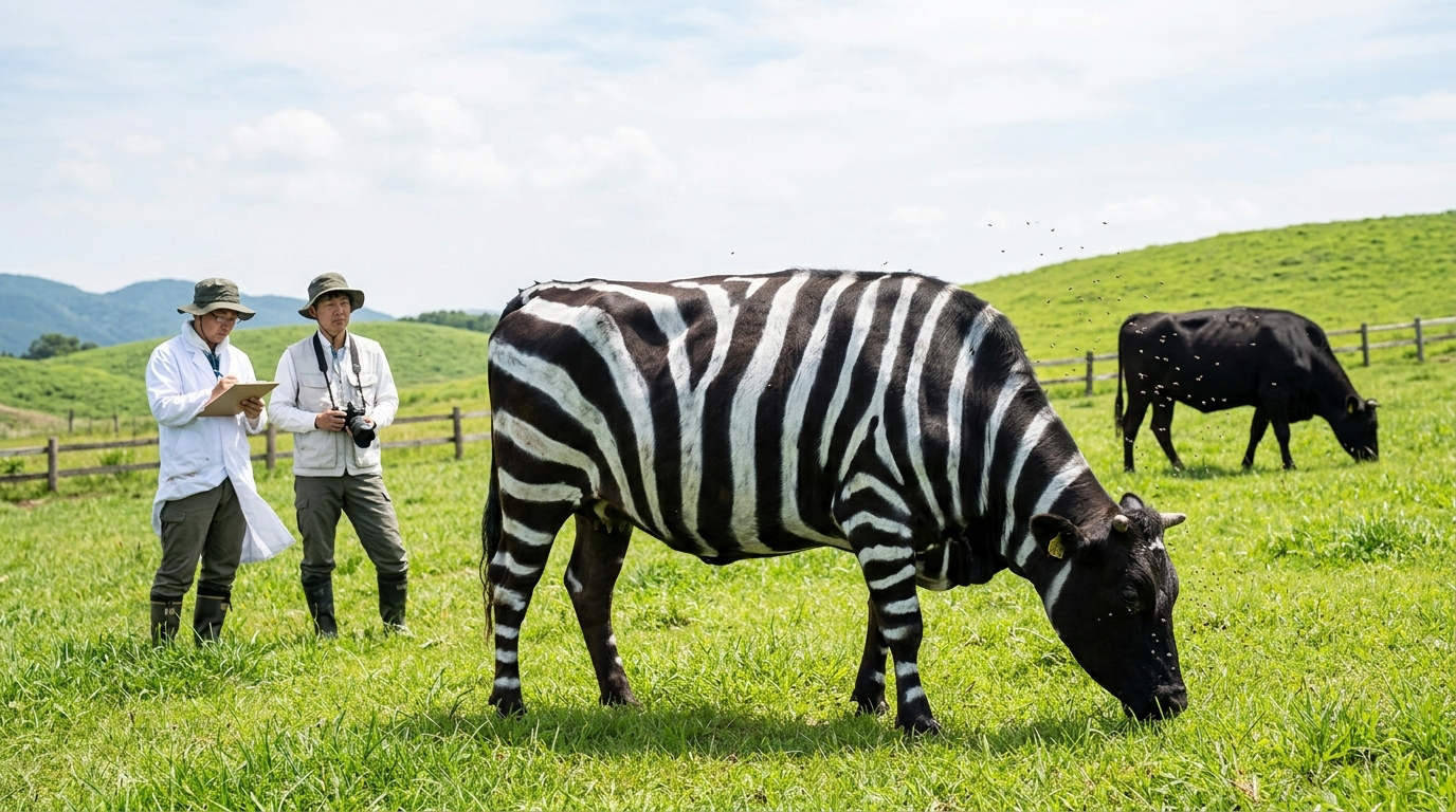 Japão pinta vacas como zebras e reduz picadas de moscas pela metade