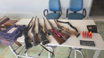 Operação da Polícia Ambiental apreende 7 armas de fogo