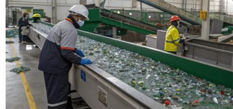 Ele transforma mais de 100 milhões de toneladas de vidro quebrado em vidro novo