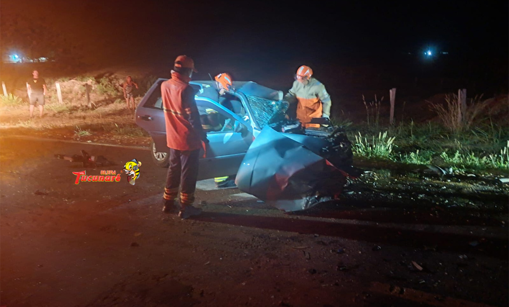 Acidente entre caminhonete e carro Gol resultou na morte de gerente de fazenda na MT-338
