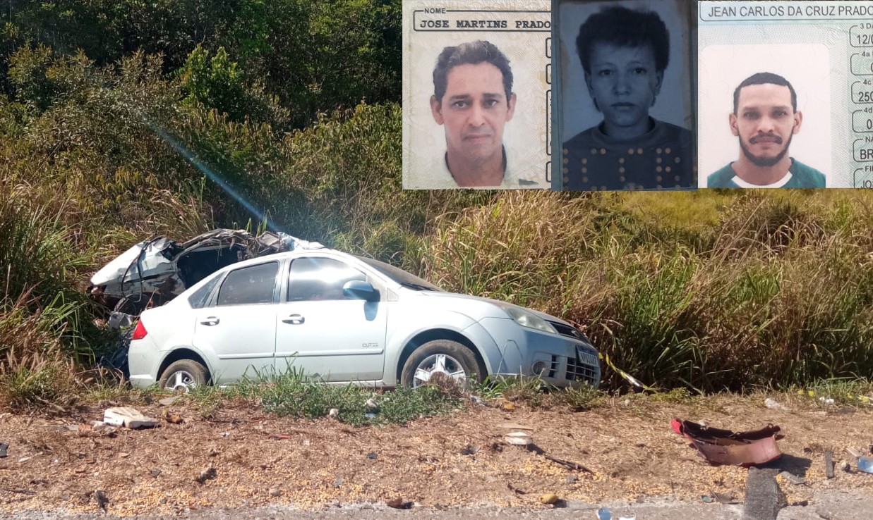 Pai, mãe e filho são as vitimas fatais do acidente da BR 163 hoje pela manhã