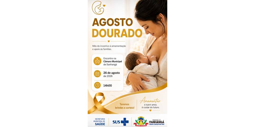 Itanhangá: Encontro em alusão ao Agosto Dourado acontece amanhã na Cãmara De Vereadores