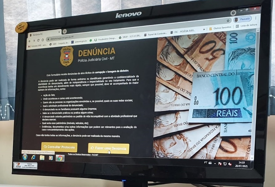 Polícia Civil de MT cria canal para denúncias de corrupção e lavagem de dinheiro