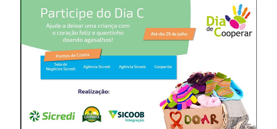 Itanhangá: Campanha “Dia C de Cooperar” vai arrecadar agasalhos para crianças
