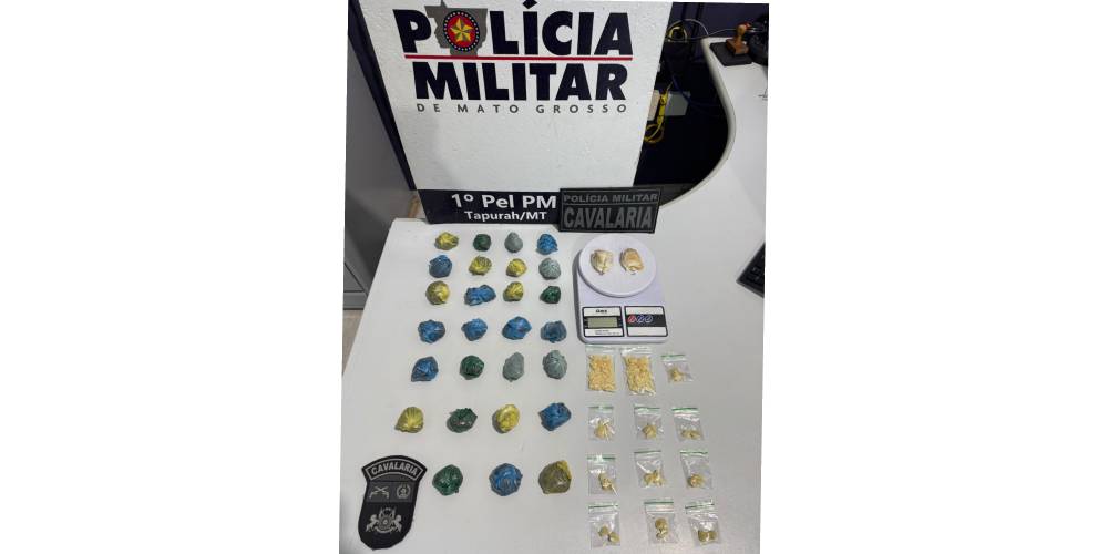 Tapurah: Cavalaria da PM fechou mais uma boca de fumo, prende suspeito e apreende drogas