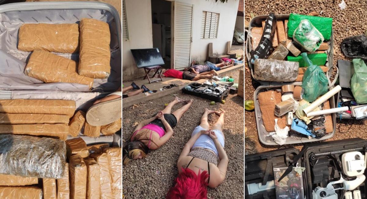 Polícia fecha distribuidora de drogas e prende 8 criminosos