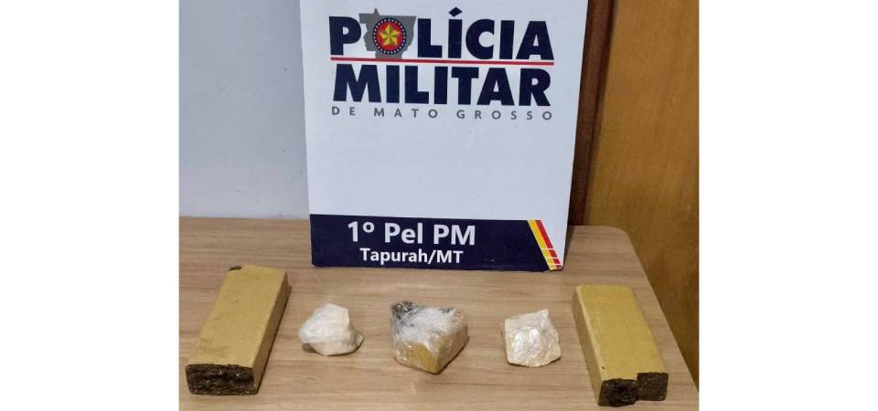 Tapurah: Após denuncia, Polícia Militar apreende drogas escondidas em mata