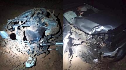 Caminhonete bate na traseira de moto e mata garupa de 39 anos