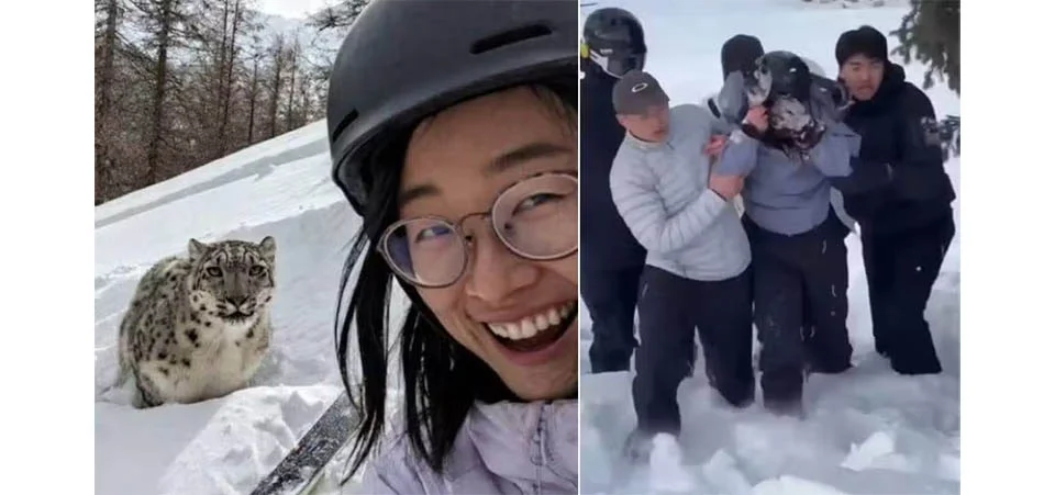 Revelada ‘selfie’ de turista antes de ser atacada por leopardo-das-neves