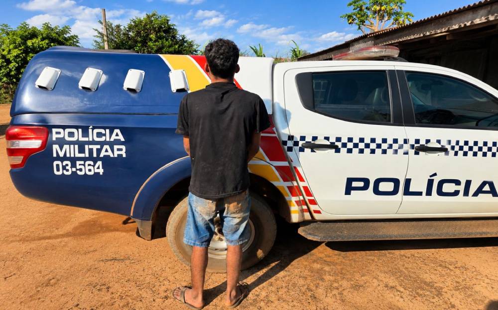 Brasnorte: Suspeito de matar homem de 42 anos é preso pela PM após ser amarrado por testemunhas em fazenda