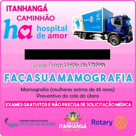 Itanhangá: Atendimentos no caminhão do amor começará na terça feira, dia 30