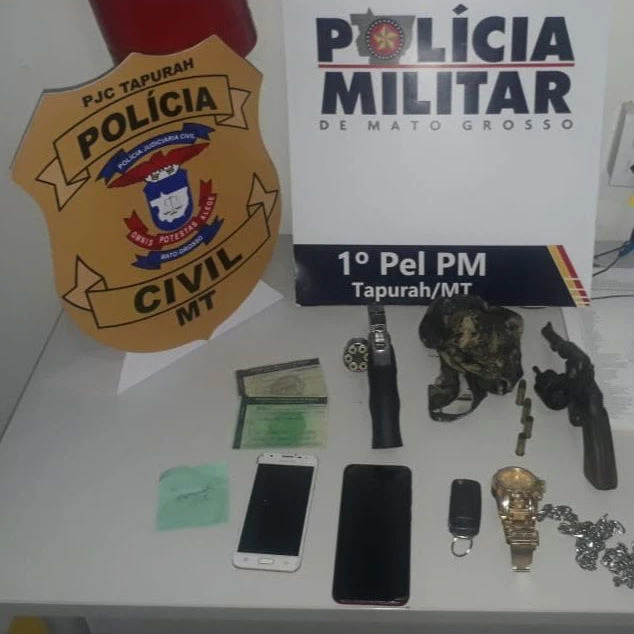 Tapurah: Dupla é presa com arma de fogo e munições