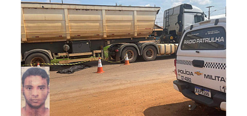 Homem morre após ser atropelado por carreta em avenida