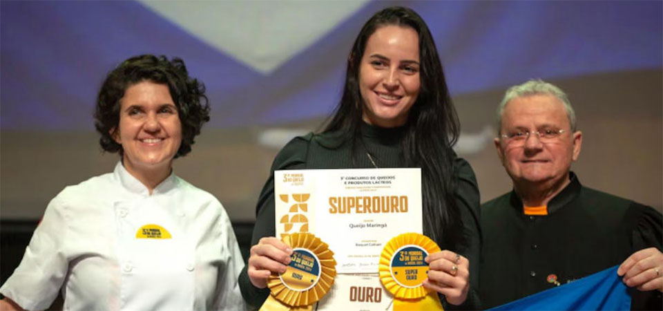 Mundial do Queijo homenageia Raquel Cattani com seu nome em premiação. Vídeo