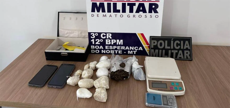 PM prende casal por tráfico e apreende quase 1 kg de drogas