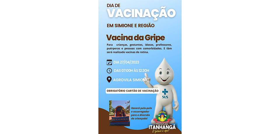 Itanhangá: Secretaria de Saúde realiza ação vacinal nas agrovilas e entornos