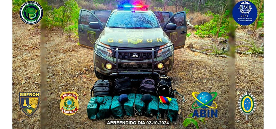 Gefron apreende pasta base avaliada em R$ 2 milhões