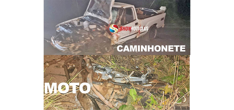 Porto:Duas vítimas fatais e um ferido em colisão entre moto e caminhonete na MT-338