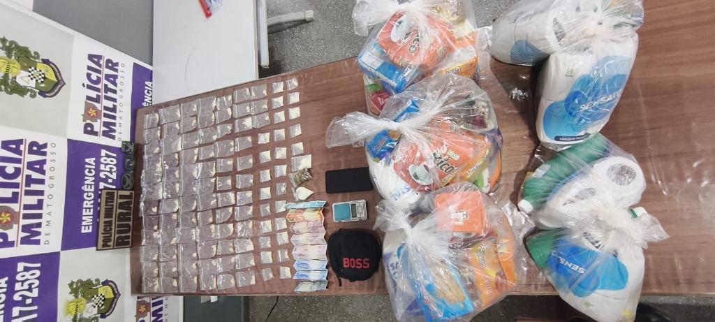 Patrulha Rural apreende 102 porções de drogas e prende faccionado por tráfico