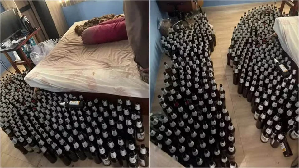 Homem morre rodeado de garrafas após beber apenas cerveja durante um mês