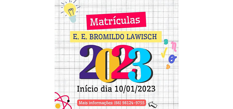 Itanhangá: Matriculas na Escola Bromildo começam amanhã, 11/01