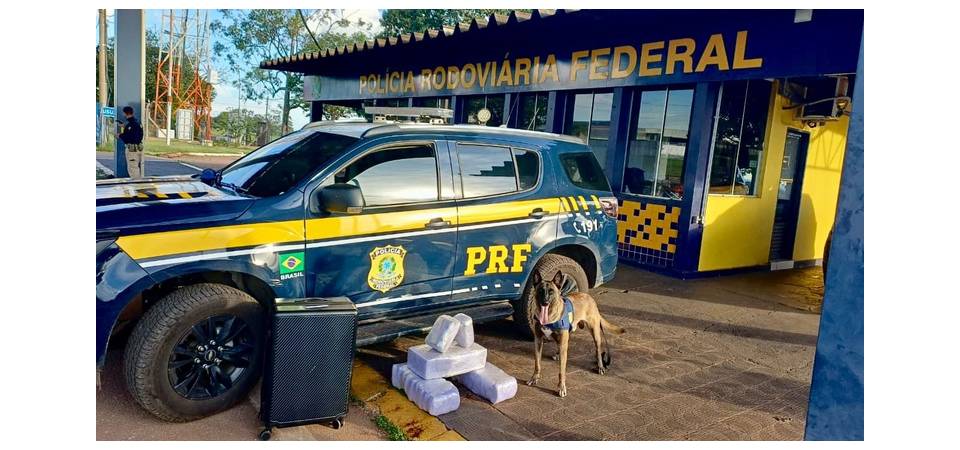 PRF apreende 24 kg de droga durante fiscalização na BR-364