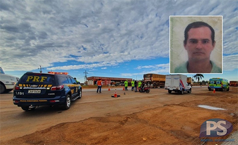 Motociclista morre em acidente com carreta na BR-163